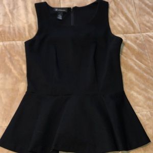 Black peplum top